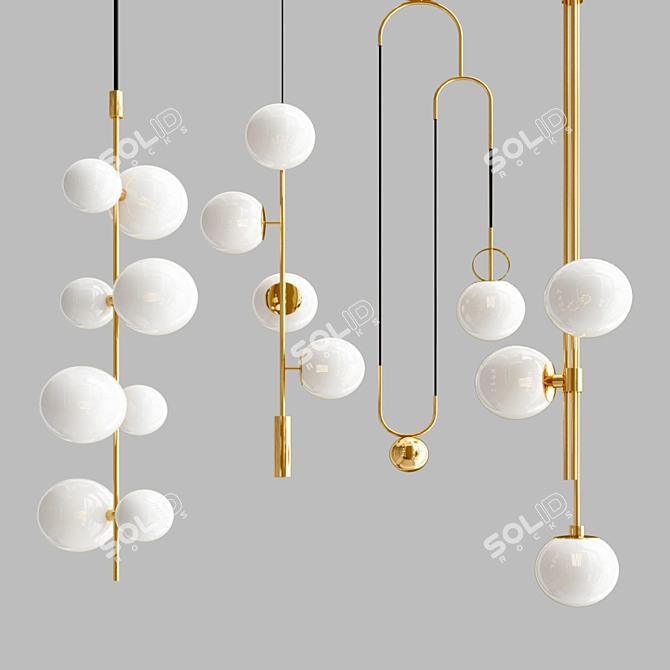 Elegant Pendant Collection 3D model image 1