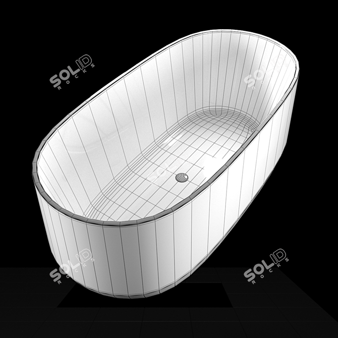 Ceric Kohler 165x74cm Freestanding Bathtub 3D model image 3