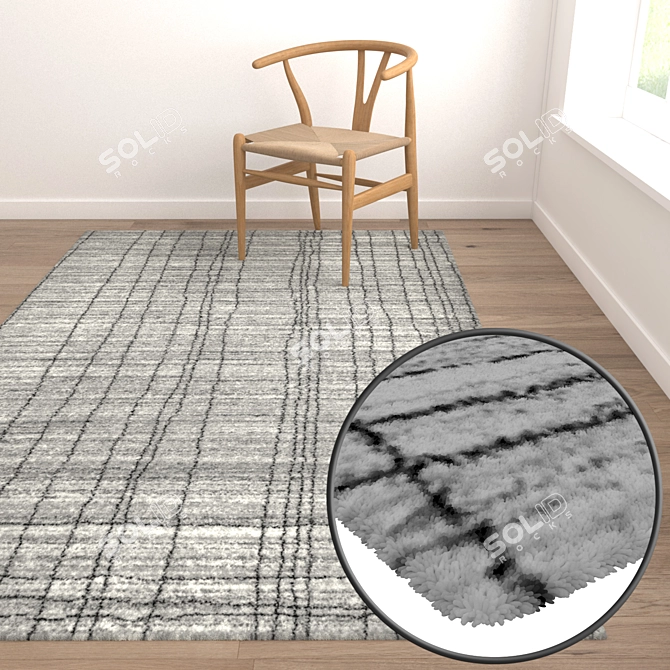 Modern Carpets Set: High-Quality Textures 3D model image 5