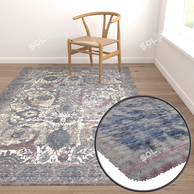 Luxury Carpet Set: 3 High-Quality Textures 3D model image 5