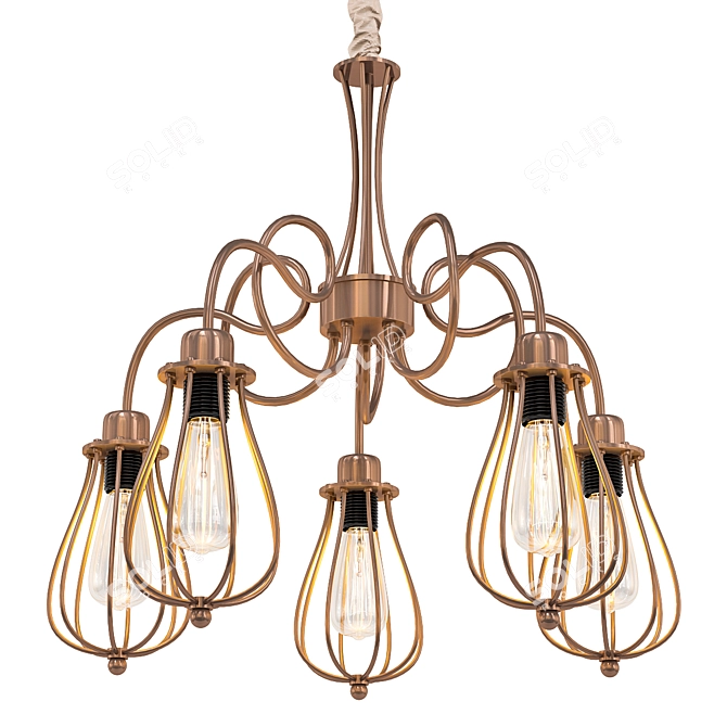 Industrial Loft Hanging Pendant 3D model image 1