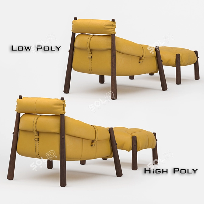 Percival Lafer Lounge Chair: Stylish 2016 design, PBR materials, 3D model with high and low poly, 3D model image 7