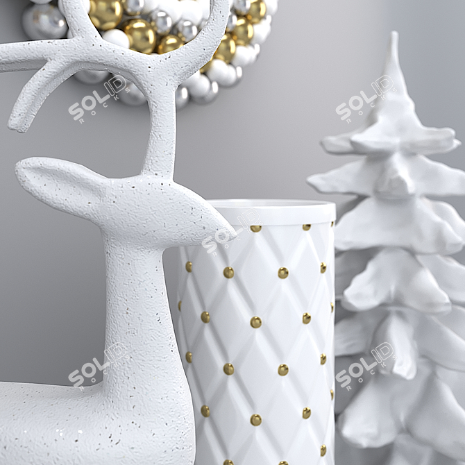 Festive Holiday Decor Set 3D model image 4