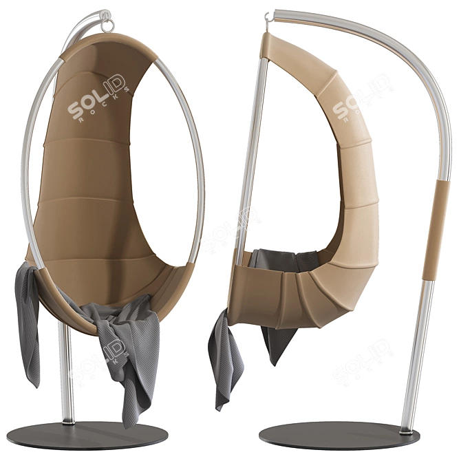 Modern Swing Armchair - Italian Design 3D model image 1