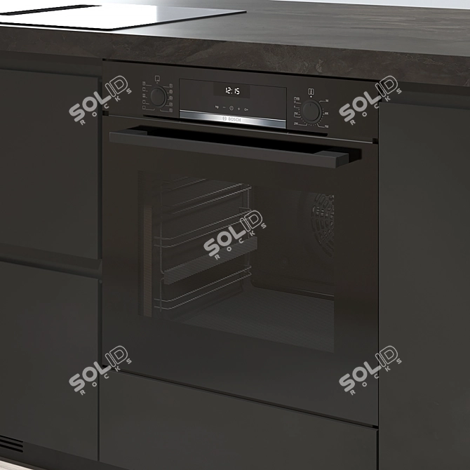 Hidden Elegance: Omoikiri Bosh Kitchen 3D model image 5