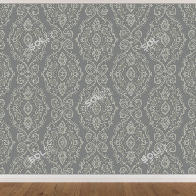 Seamless Wallpaper Set - 3 Colors 3D model image 2