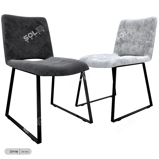 Sleek Waltz Plus Chairs 3D model image 1