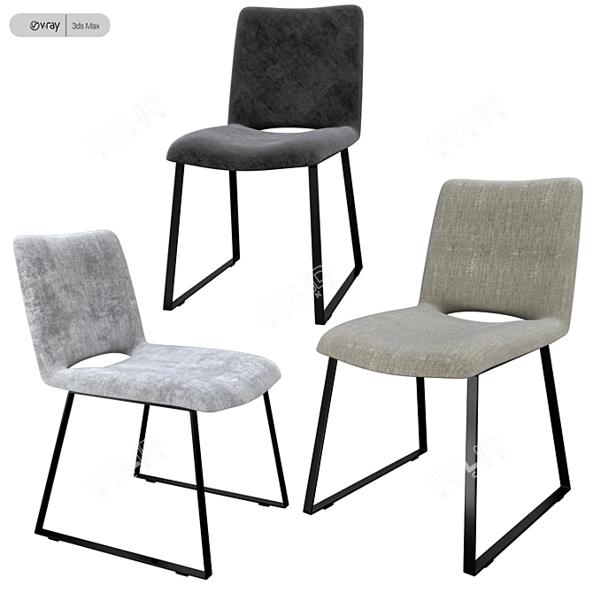 Sleek Waltz Plus Chairs 3D model image 3