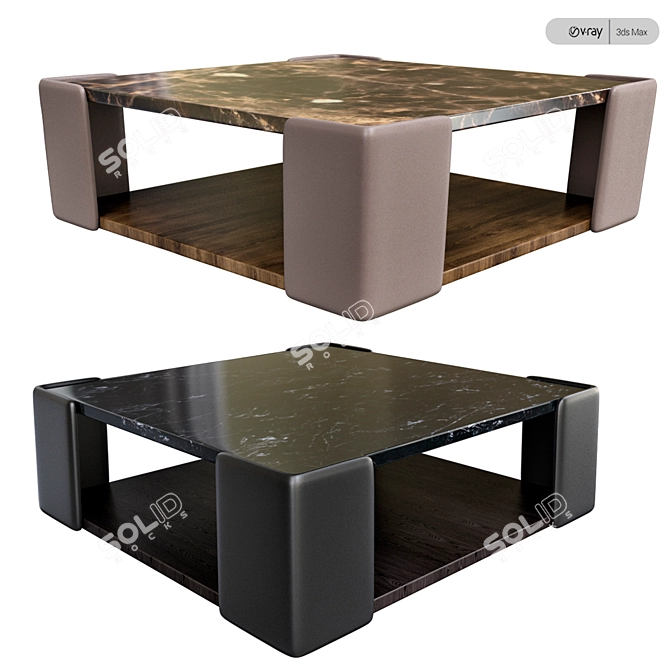 Modern Rubix Coffee Table: Sleek Design & Versatile Functionality 3D model image 1