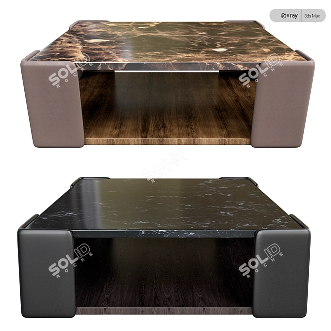 Modern Rubix Coffee Table: Sleek Design & Versatile Functionality 3D model image 2