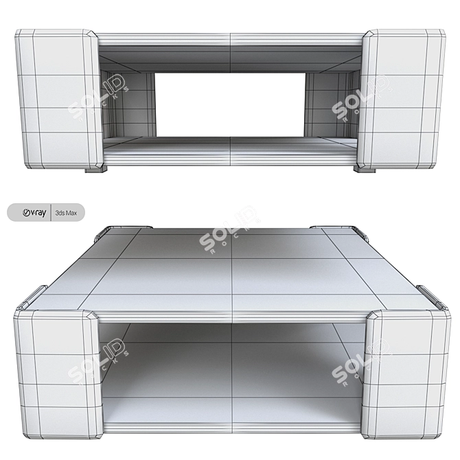 Modern Rubix Coffee Table: Sleek Design & Versatile Functionality 3D model image 3