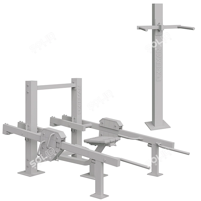 Foreman Fitness Equipment: Sittings & Bars 3D model image 2