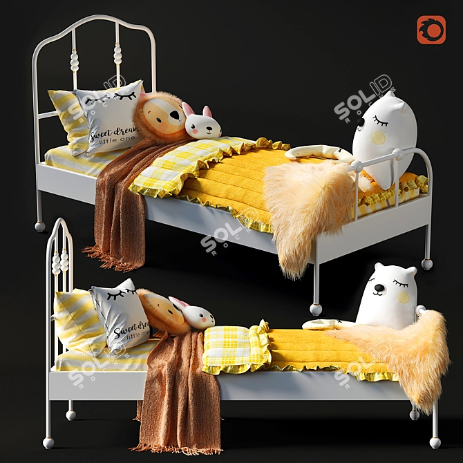 Ikea Sagstua/Luröy Bed - Stylish & Versatile 3D model image 1