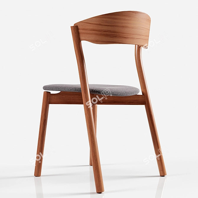 Sleek Stackable Wooden Chair: TUBE by Miniforms 3D model image 4