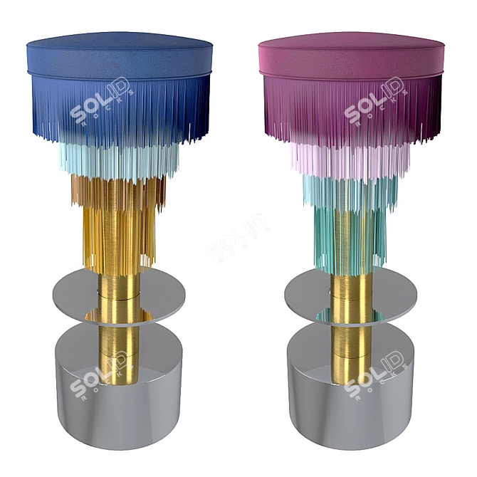 Déjà-Vu Bar Stools: Modern Elegance 3D model image 5