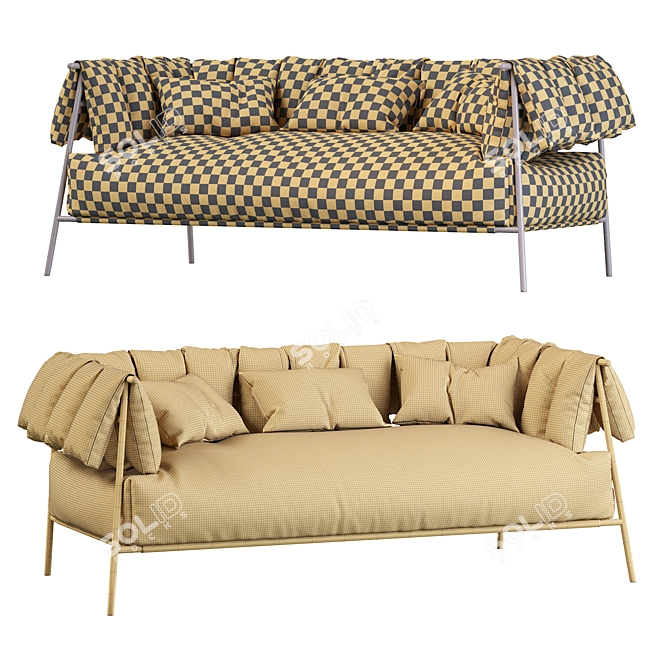 Modern and Stylish Sofa 3D model image 5