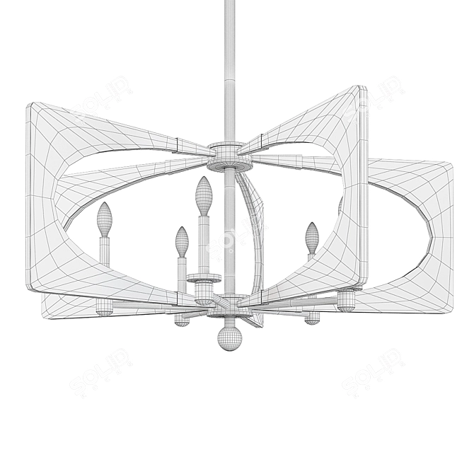 Elegant Alscar Chandelier: Modern Chic Illumination 3D model image 2