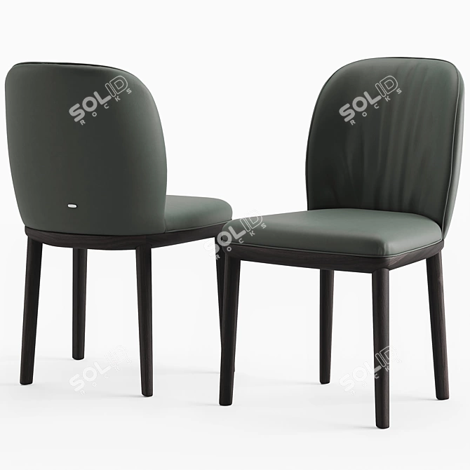 Sleek and Stylish Cattelan Italia Chris Chair 3D model image 1