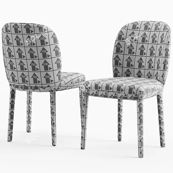 Sleek and Stylish Cattelan Italia Chris Chair 3D model image 4