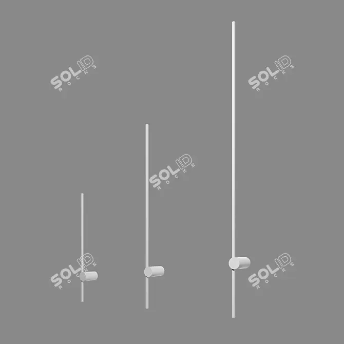 Minimalist Rotating Wall Lights 3D model image 1