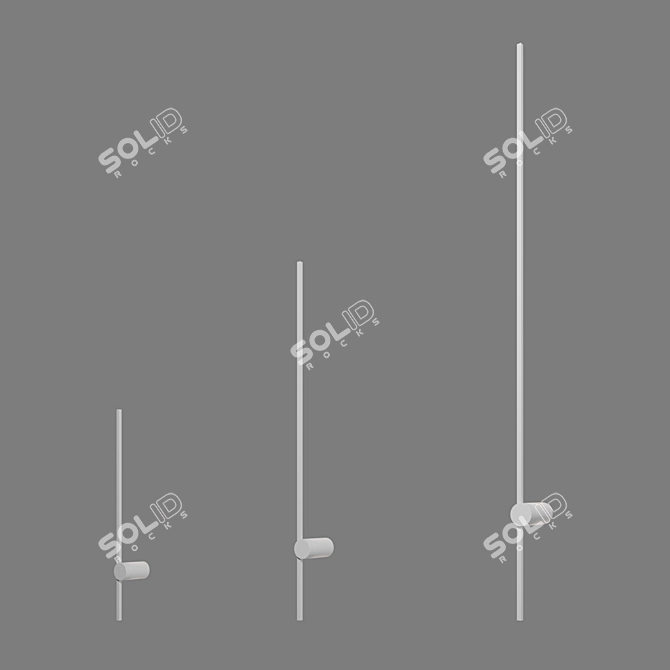 Minimalist Rotating Wall Lights 3D model image 2