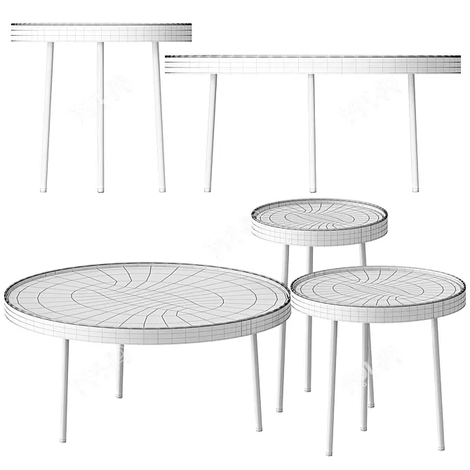 Stilk Coffee Table: Simple Elegance for Modern Spaces 3D model image 3