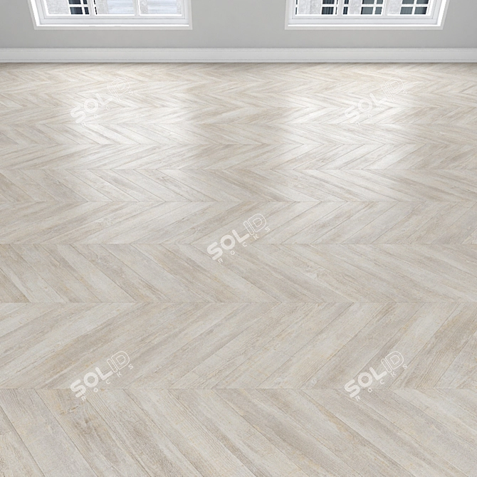 Premium Parquet Oak: Herringbone, Linear, Chevron 3D model image 4