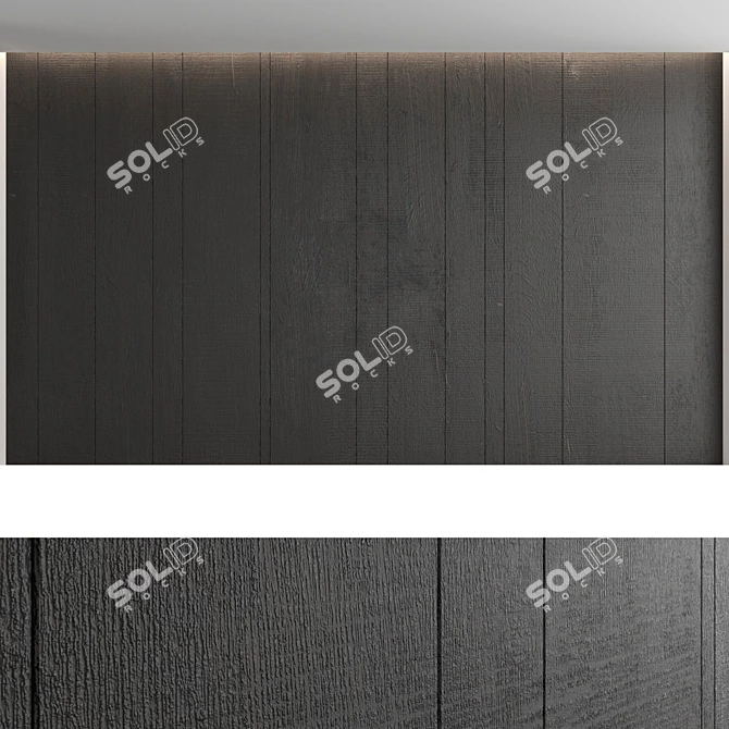 Title: Decorative Wood Wall Panel Set 3D model image 4