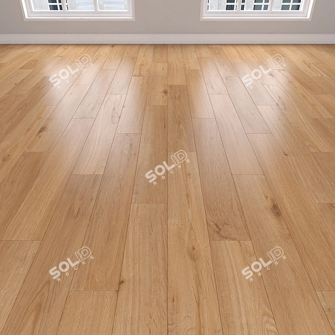 Parquet Oak - Herringbone, Linear, Chevron 3D model image 2