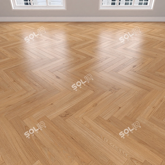 Parquet Oak - Herringbone, Linear, Chevron 3D model image 3