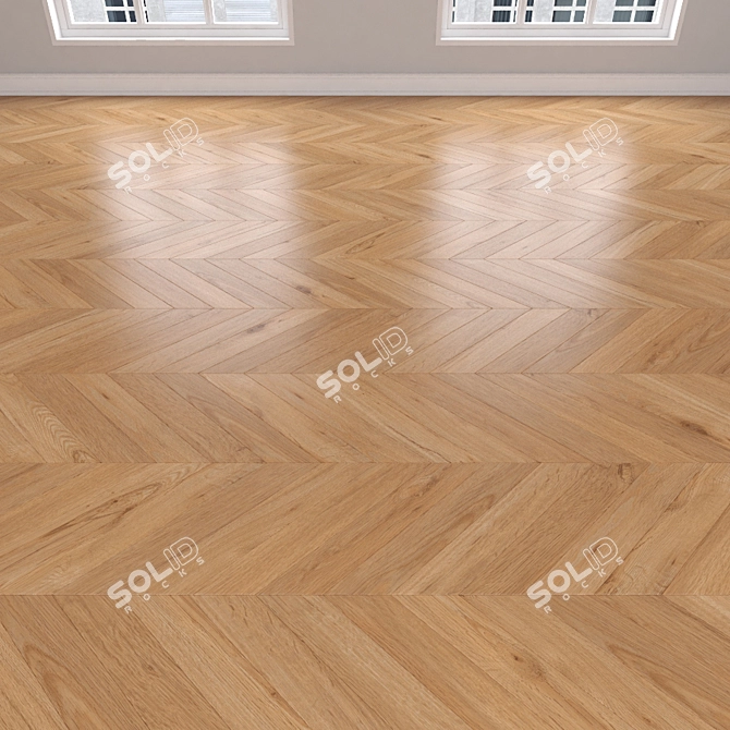 Parquet Oak - Herringbone, Linear, Chevron 3D model image 4