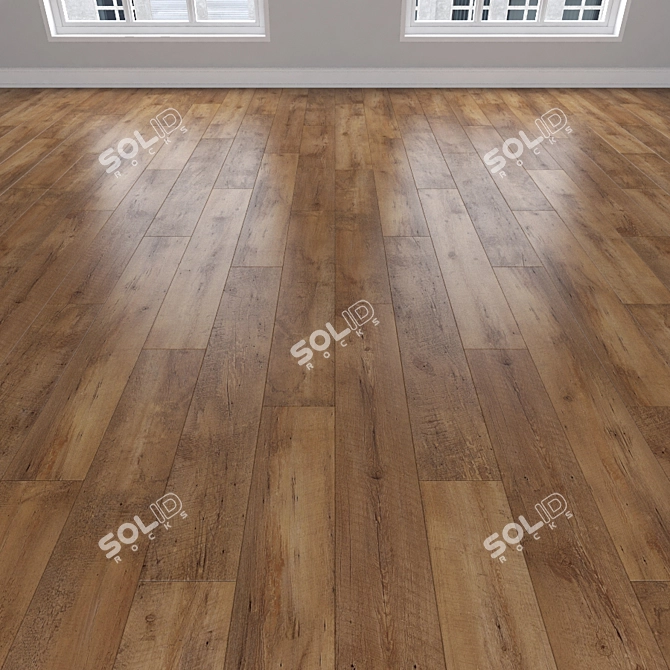 Versatile Oak Parquet: Herringbone, Linear & Chevron 3D model image 2