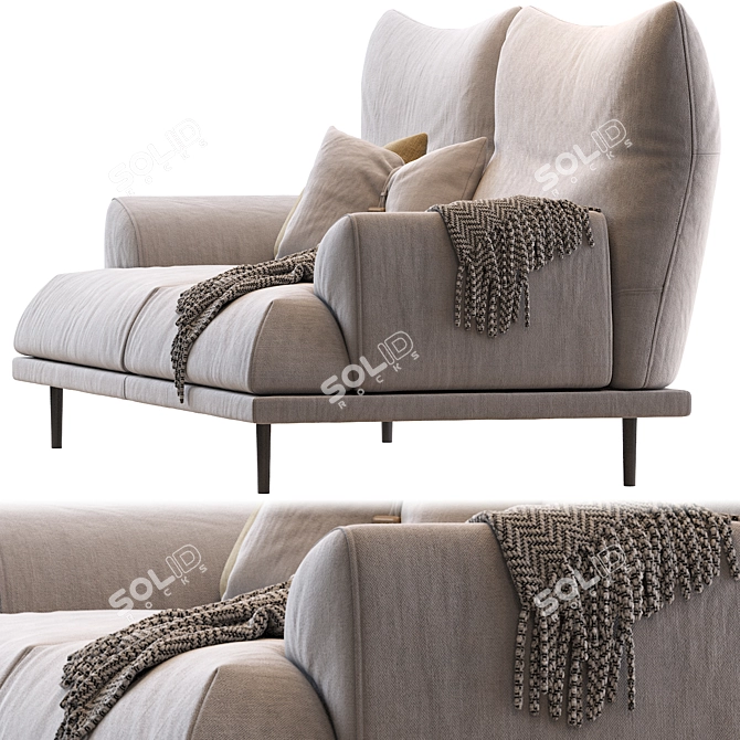 Cozy Wolf Sofa: Bring Comfort Home 3D model image 3