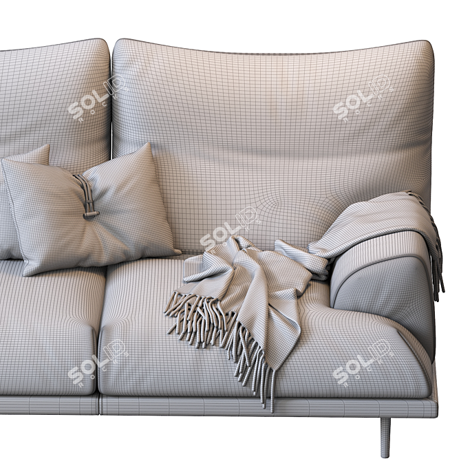 Cozy Wolf Sofa: Bring Comfort Home 3D model image 4