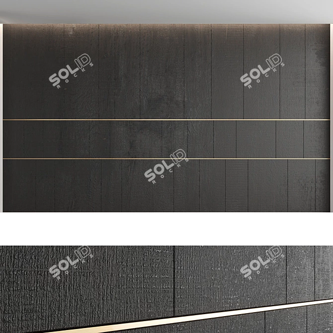 3D Decorative Wall Panel Set 3D model image 2