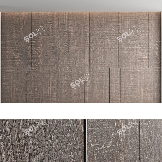 3D Decorative Wall Panel Set 3D model image 5