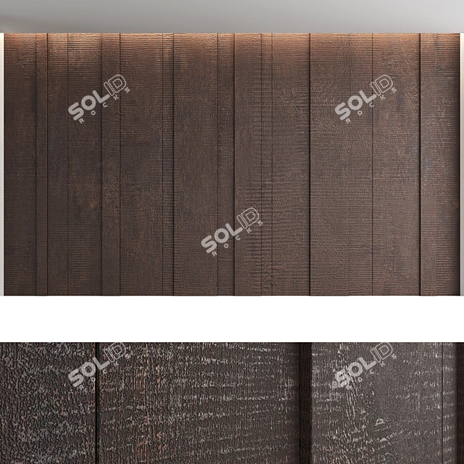 Decorative Wood Panel Set - Set 33 3D model image 3