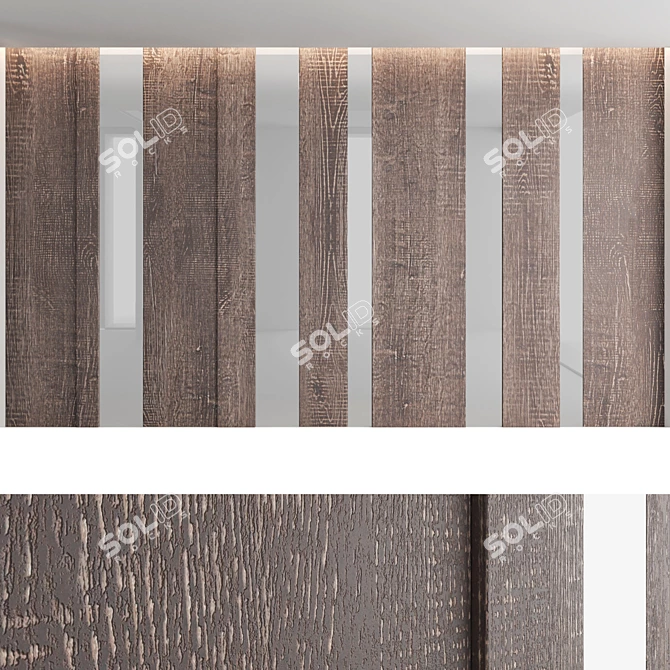 Decorative Wood Panel Set - Set 33 3D model image 4