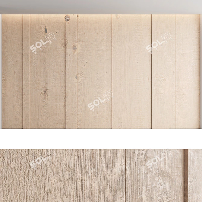 Decorative Wood Panel Set - Set 33 3D model image 5