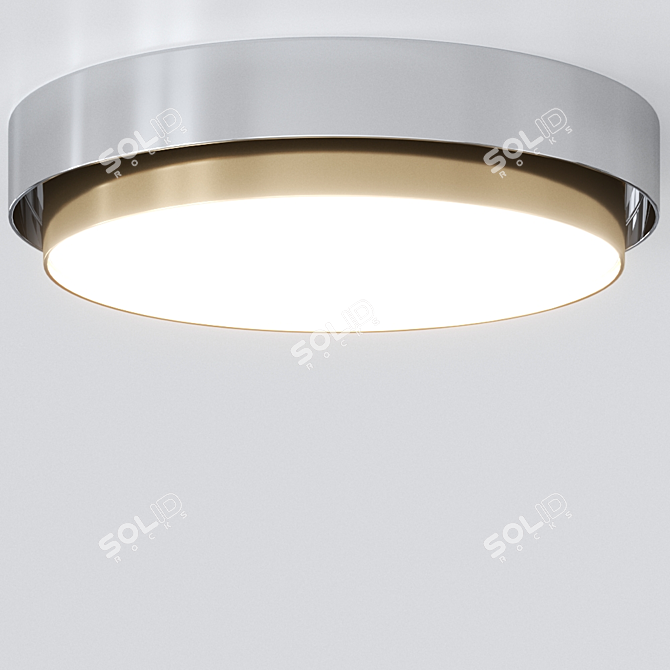 Opal Glass Ceiling Light: Dimmable LED Ring 3D model image 5