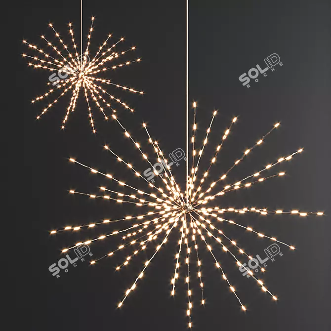 Starry Nights LED Chandelier 3D model image 1