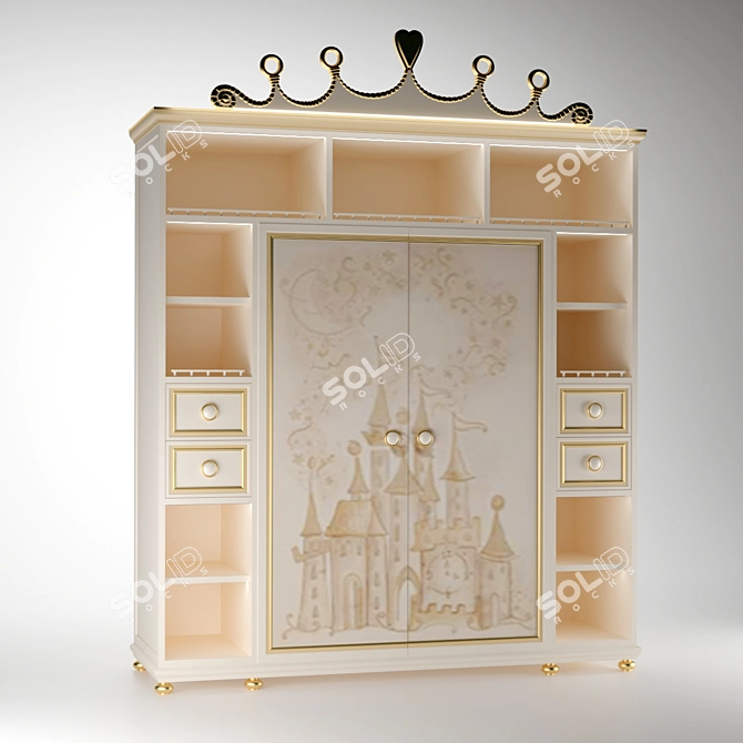 Nursery Wardrobe: Little Princess Collection 3D model image 1