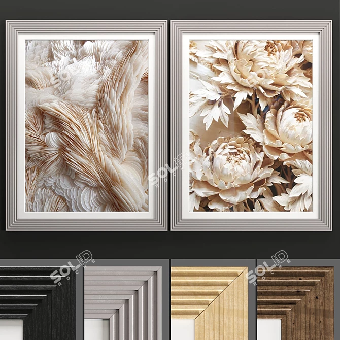 Premium Art Frame Set 3D model image 1