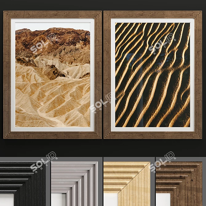 Elegant Art Frame Set 3D model image 1