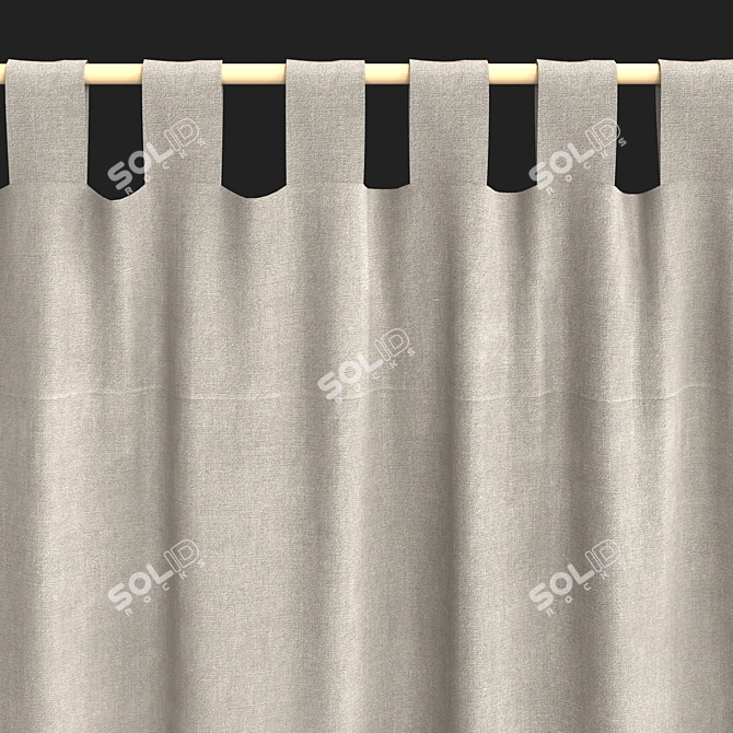 Wide Height Curtains 3000mm x 2700mm 3D model image 5
