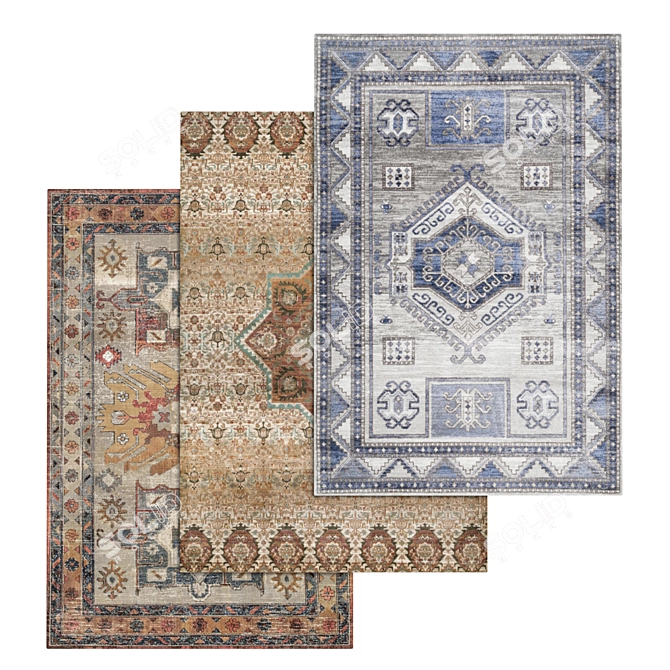 Premium Quality Carpet Set 3D model image 1