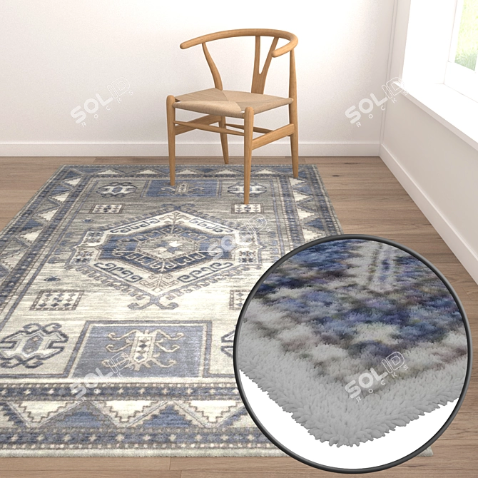 Premium Quality Carpet Set 3D model image 5