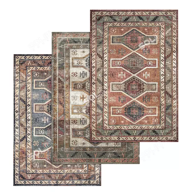 Versatile High-Quality Carpet Set 3D model image 1