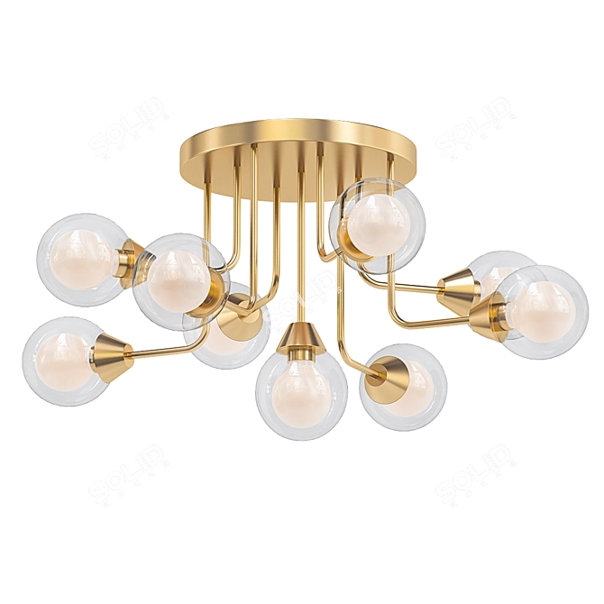 Elegant Divinare Dallas Ceiling Chandelier 3D model image 1