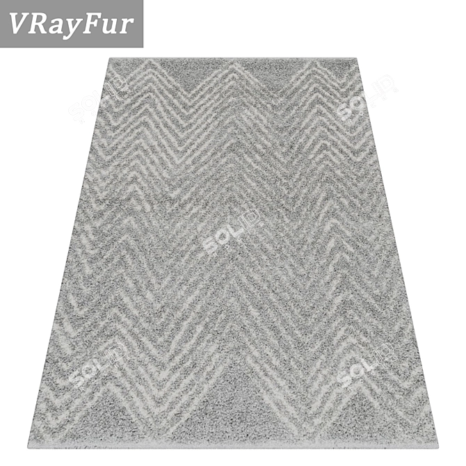 Stylish Set of 3 Carpets 3D model image 2